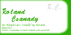 roland csanady business card